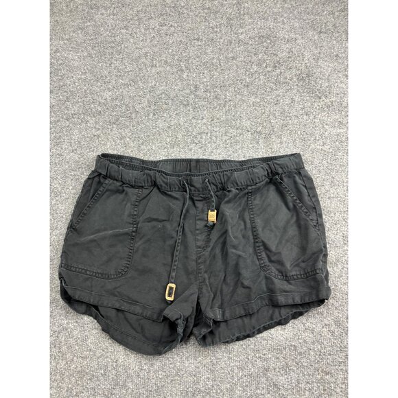 Tentree Shorts Womens Large Black Tencel Lyocell Drawstring Casual Pockets - Picture 1 of 6